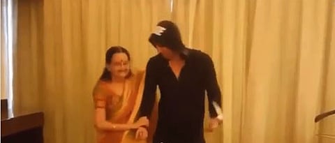 Sushant singh rajput dancing with subbalakshmi on dil bechara sets