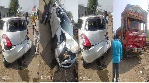 Truck Hit 7-8 vehicle again near Navale bridge pune