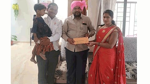 The first salary paid to the raju shetti