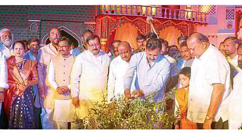 shivgarjana mahanatya was inaugurated by MP Sambhaji Raje Chhatrapati at kagal