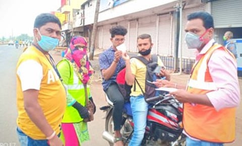 Belgaum Municipal Corporation against 1447 people without masks