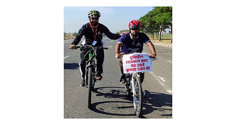 A unique cycle journey of a blind youth read full story