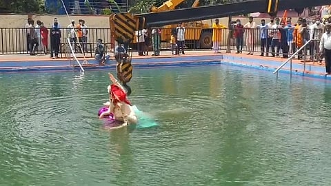 covid impact but karnataka people enjoying ganesha festival in belguam