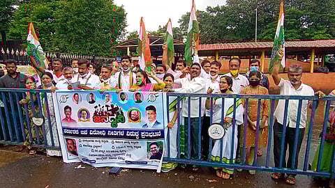 belgaum congress protest on collector office