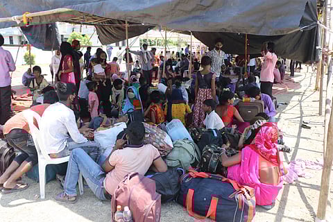 People desperately trying to got at homeland