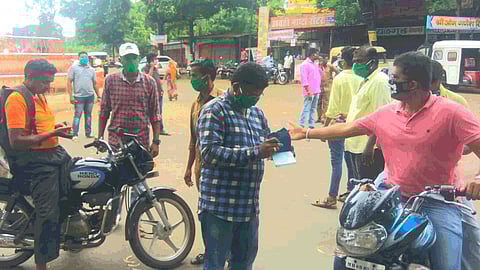 kolhapur kagal municipality Fine who without mask entry in city