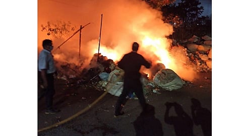 बालेवाडी येथील कचरा विलगीकरण केंद्राला पुन्हा आग