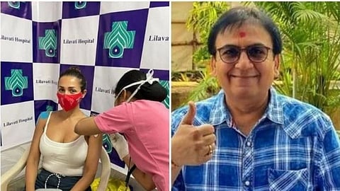 actress malaika arora and dilip joshi takes the first shot of covid 19 vaccine shares experience