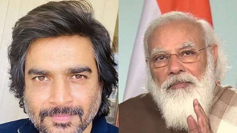 bollywood pics pm narendra modi watches clips of r madhavan film rocketry the nambi effect reaction