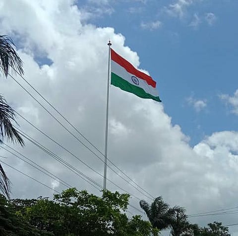 tallest national flag in inda was finally flown in belgum