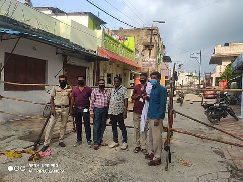 कामठी : रूग्णाच्या वाढत्या संख्येवर आळा घालण्यासाठी सील करण्यात आलेला परिसर.