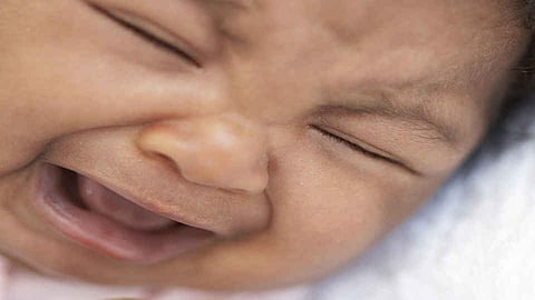 Clicks given to an eight month old baby