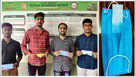 Creation of inserts use by daily using mask research by dkte institute ichalkaranji