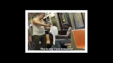 youth helping poor man in metro video viral