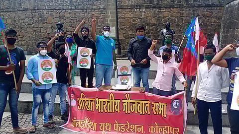 All India Student Federation celebrate pm modi birthday as unemployment day NationalUnemploymentDay