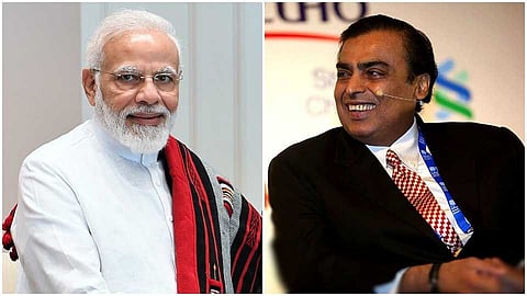 Fact Check : मोदींच्या कार्यालयात खरंच अंबानी दाम्पत्यांचा फोटो आहे का?