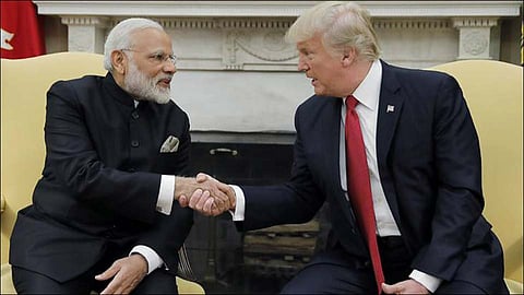 Indian PM Narendra Modi and US President Donald Trump