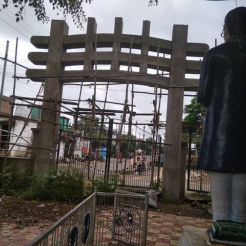 नरखेड : आंबेडकर उद्यानाची झालेली दुरवस्था.