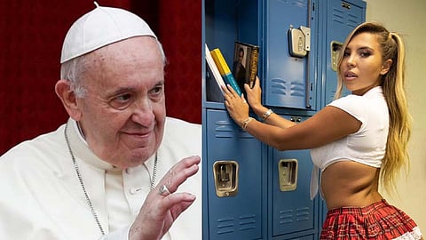 pope like bikini model photo on instagram