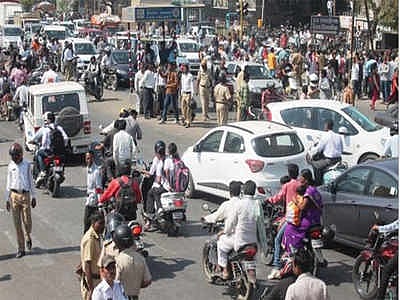 day Traffic high in kolhapur