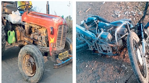 भोकरदन : सोयगावदेवी पाटीजवळ झालेल्या अपघातातील वाहने.