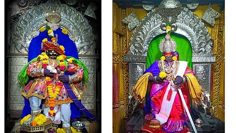 नवरात्रोत्सवात जोतिबा देवाची सोहन कमळ पुष्पात महापूजा