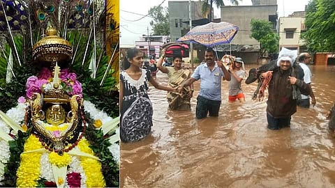 #KolhapurFloods महापुरातही नृसिंहवाडीत श्रींचा अखंडपणे पूजाविधी