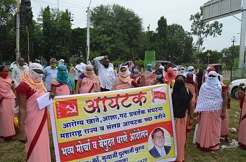 Asha Swayamsevaks have agitated for various demands.