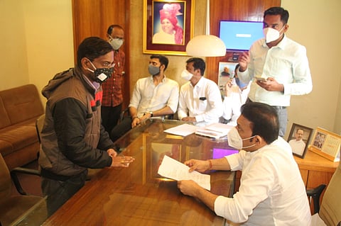Citizens lodged 61 complaints at the Janata Darbar on Thursday at the NCP building.jpg