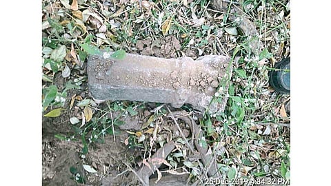 Claims to have found the remains of a pillar symbolizing the war against the British at talegaon Khind.jpg