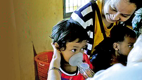 दमा दमवतो बाळांना