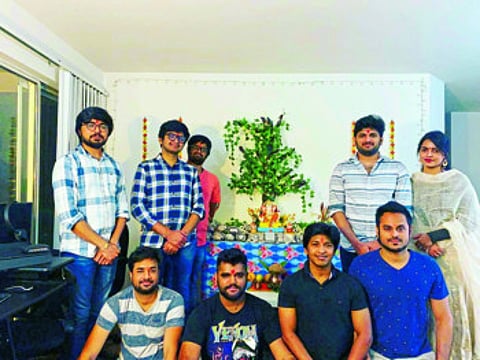 Marathmola Ganeshotsav decorated in America