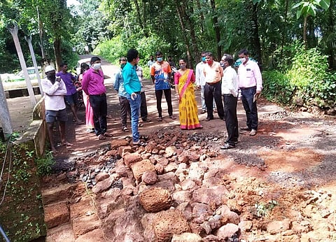 The bridge at Talvedi was damaged due to rain