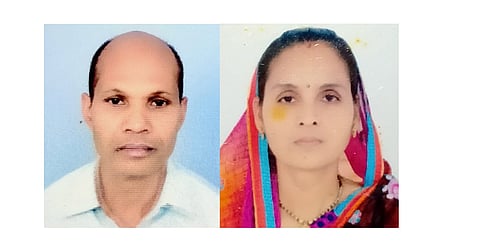 Husband killed and wife injured in road accident