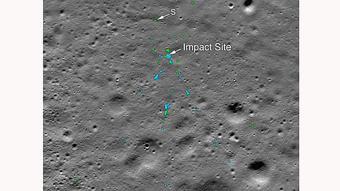 Nasa founds Chandrayaan 2 Vikram lander and tweets pic of impact site