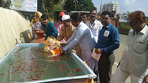 नाशिककरांकडून बाप्पांचे पर्यावरणपूरक विसर्जन