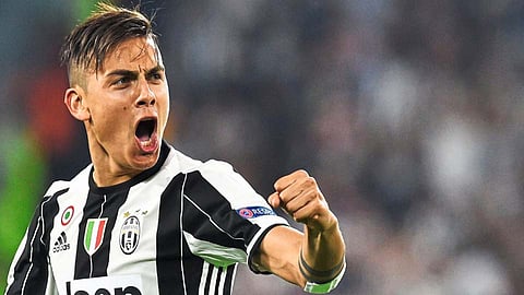 अर्जेंटिनाचा पावलो डायबाला जिगरबाज जल्लोष करताना.