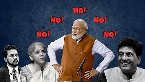 Pm modi nirmala sitharaman anurag thakur piyush goyal
