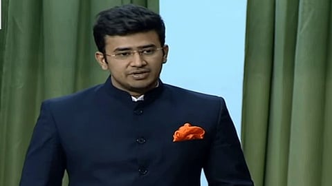 Tejaswi Surya talks on Shaheen baag strike