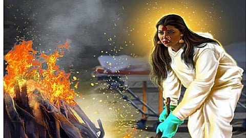 Tejaswini Pandit Navratri Special photo tribute to Corona warrior