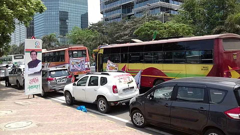 BJP Huge Rally Mumbai Traffic Jam Road Traffic