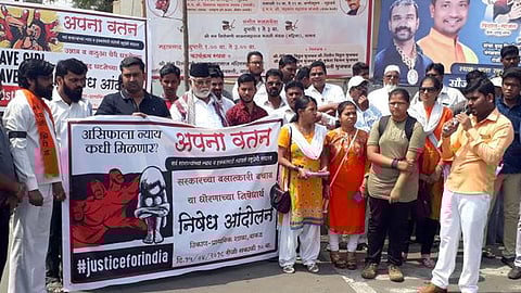 protest against unnao and kathua rape cases in wakad pune