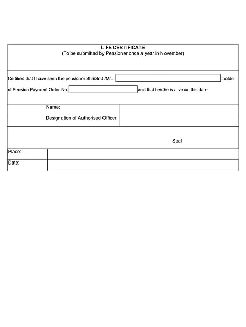 The pensioners did not get any proof of survival