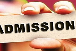 Where eleven students are taking admission