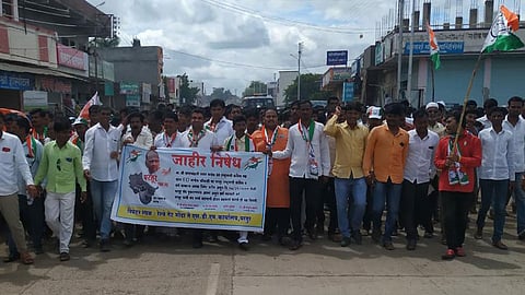 agitation by NCP party workers all over maharashtra for Sharad Pawar ed inquiry