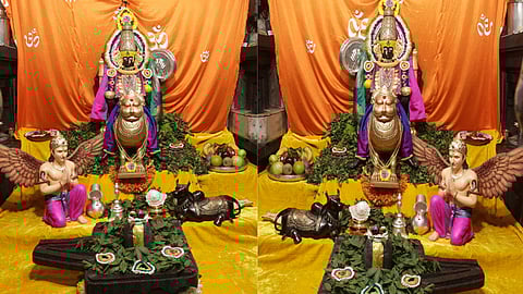 Todays worship of Ambabai in the form of Omkar