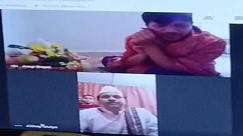 due to corona online ganesh puja from ratnagiri to america in ratnagiri