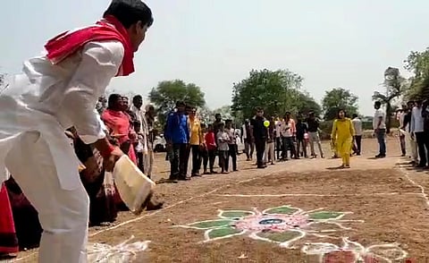 Navneet Rana and Ravi Rana played a cricket match at Melghat