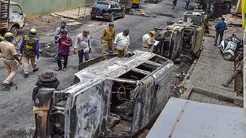 defamatory text post on Facebook in belgaum Three killed police civilians injured in violence