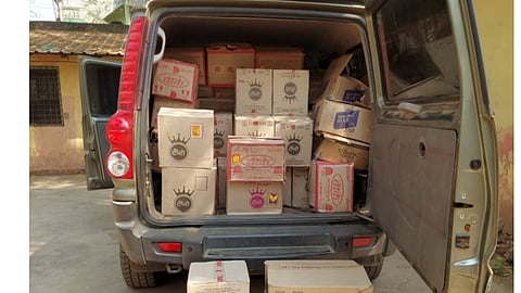 100 boxes of liquor confiscated from Congress corporators house Chandrapur news